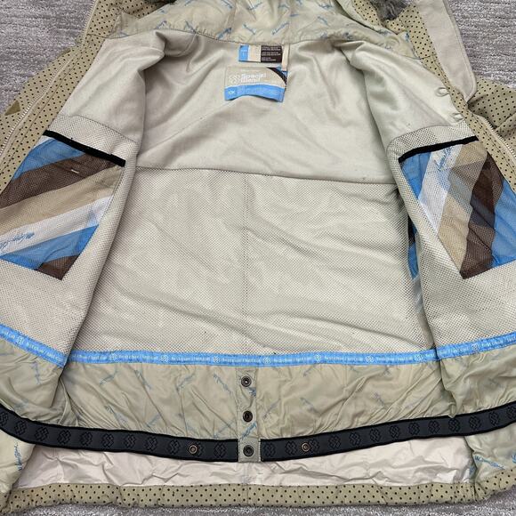 Special Blend Jacket Womens Large Brown Polka Dot 10K Hooded Faux Fur Snowboard - Picture 7 of 16